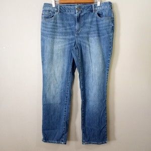 Chico's Premium Denim Womens 3 Short Slim Leg Blue Denim Jeans